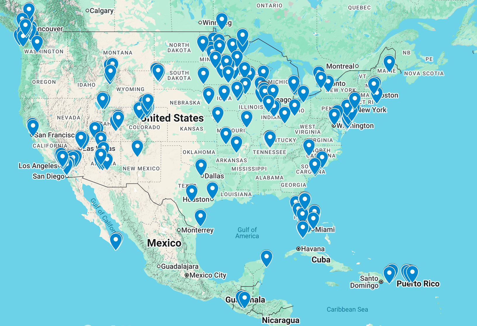 Global trip map