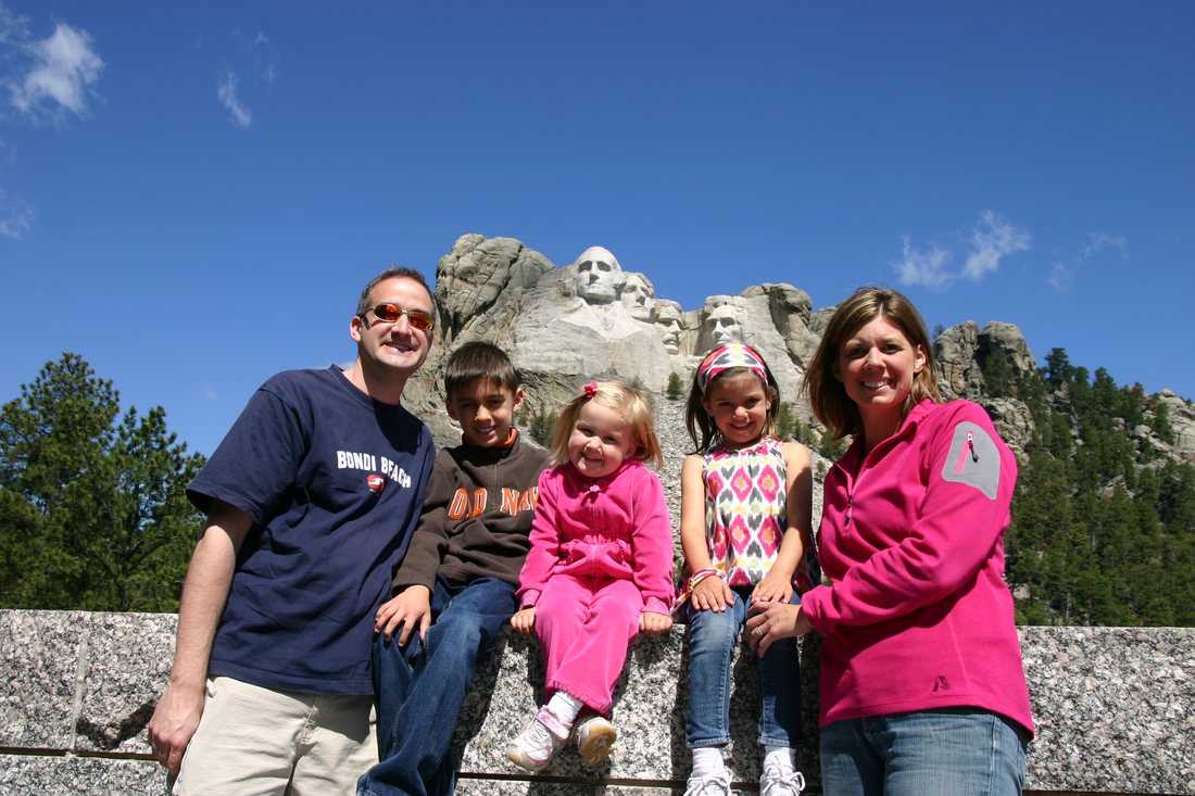 Maass family at Mount Rushmore